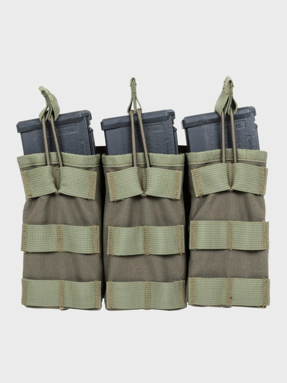 SPECNA ARMS Potrójna Ładownica Open na magazynki M4/M16 Tactical Oliwkowa