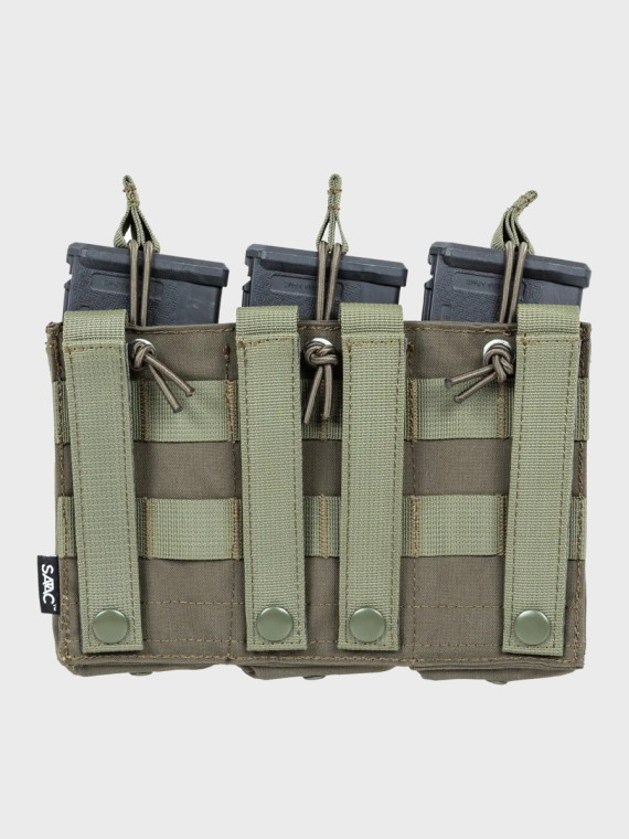 SPECNA ARMS Potrójna Ładownica Open na magazynki M4/M16 Tactical Oliwkowa