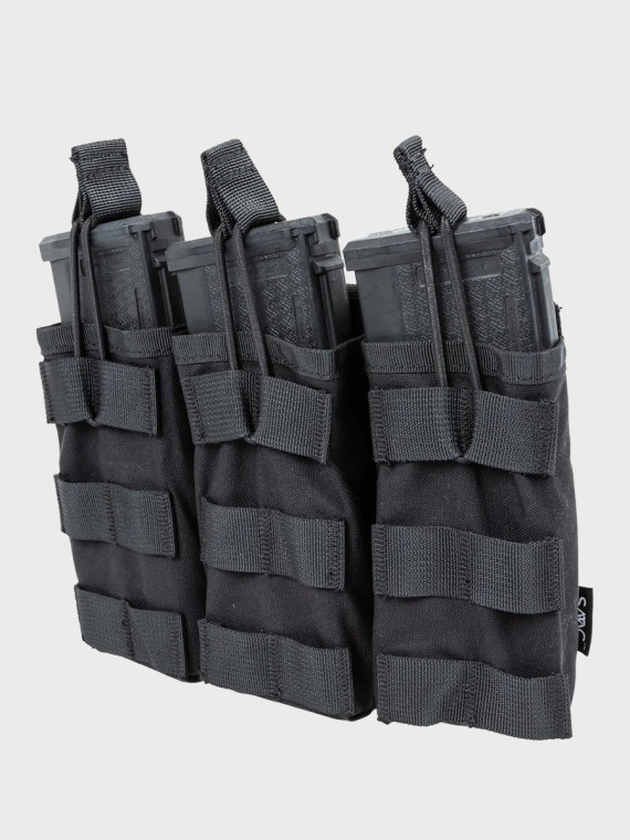 SPECNA ARMS Potrójna Ładownica Open na magazynki M4/M16 Tactical Czarna