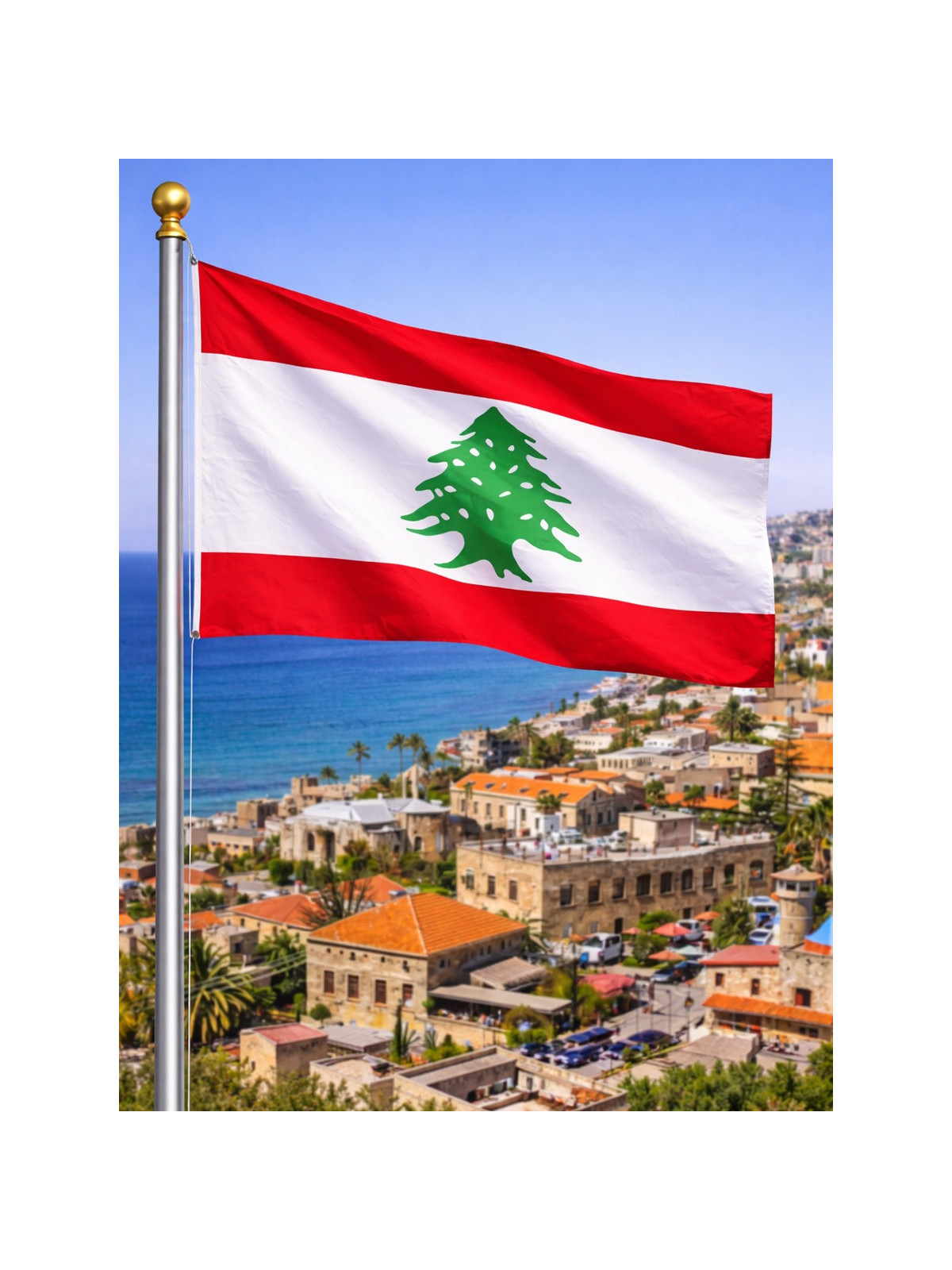 FOSCO INDUSTRIES Flaga na maszt Libanu Liban 98  x 150 cm