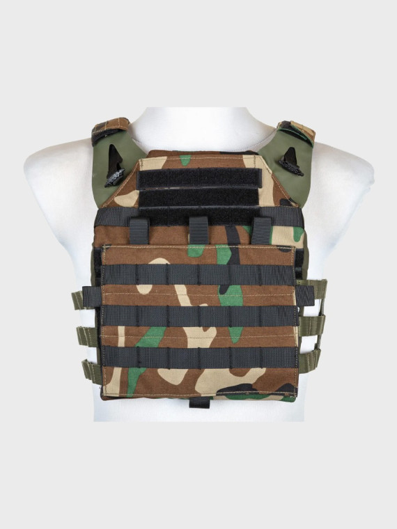 SPECNA ARMS Kamizelka taktyczna Plate Carrier z panelem szturmowym Woodland