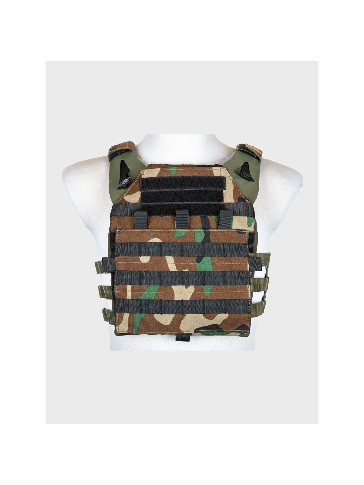 SPECNA ARMS Kamizelka taktyczna Plate Carrier z panelem szturmowym Woodland