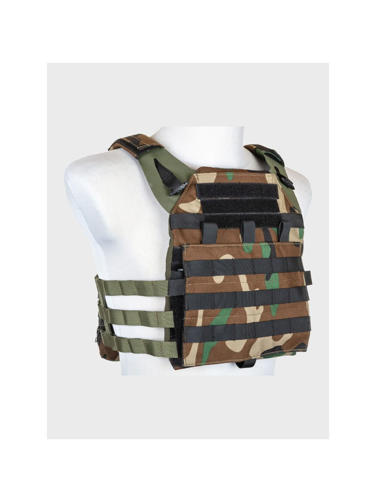 SPECNA ARMS Kamizelka taktyczna Plate Carrier z panelem szturmowym Woodland