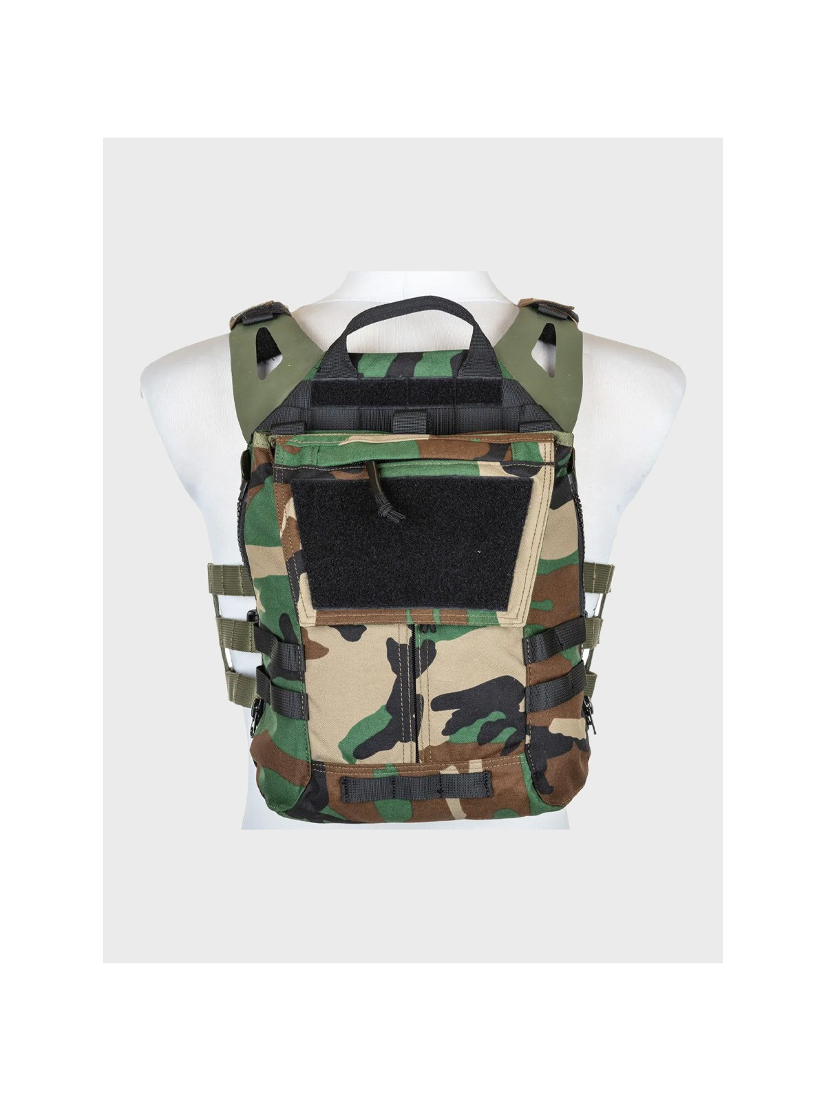 SPECNA ARMS Kamizelka taktyczna Plate Carrier z panelem szturmowym Woodland