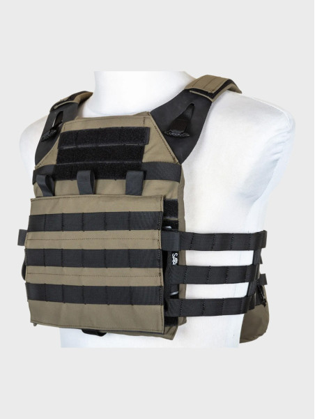 SPECNA ARMS Kamizelka taktyczna Plate Carrier z panelem szturmowym Ranger Green