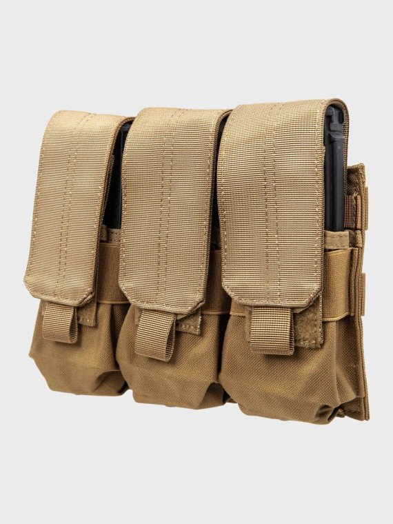 SPECNA ARMS Potrójna ładownica z klapą na magazynki M4/M16 Tan