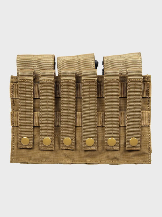 SPECNA ARMS Potrójna ładownica z klapą na magazynki M4/M16 Tan