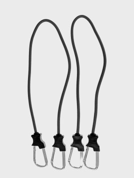 FOSCO INDUSTRIES Elastyczna lina z haczykami ekspandor 2 szt 60 cm Czarna