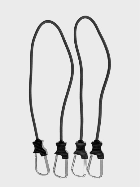 FOSCO INDUSTRIES Elastyczna lina z haczykami ekspandor 2 szt 60 cm Czarna