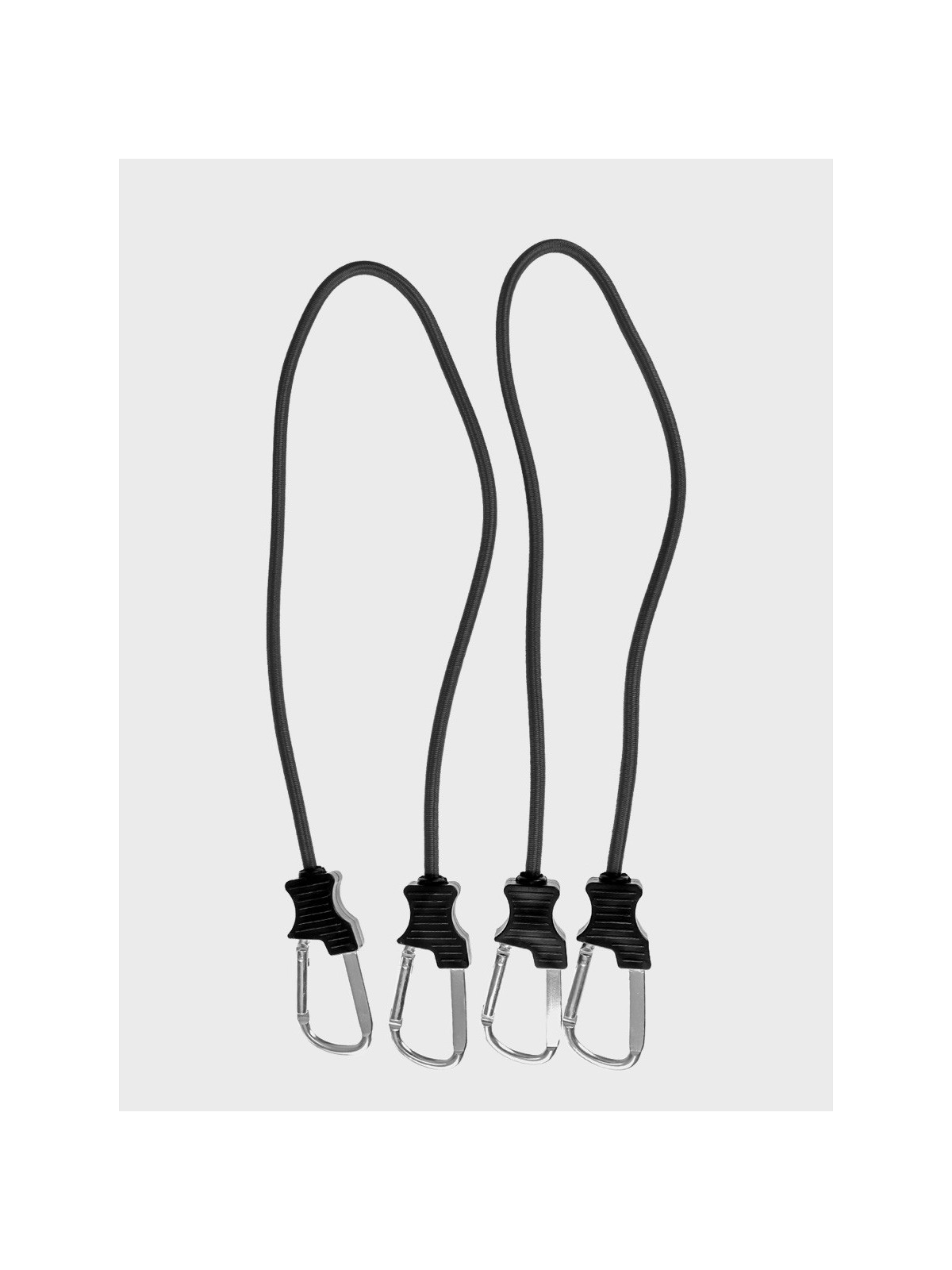 FOSCO INDUSTRIES Elastyczna lina z haczykami ekspandor 2 szt 60 cm Czarna