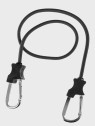 FOSCO INDUSTRIES Elastyczna lina z haczykami ekspandor 2 szt 60 cm Czarna