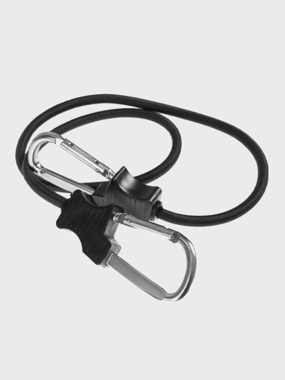 FOSCO INDUSTRIES Elastyczna lina z haczykami ekspandor 2 szt 60 cm Czarna