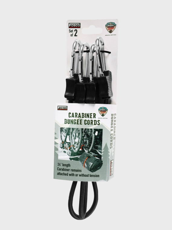 FOSCO INDUSTRIES Elastyczna lina z haczykami ekspandor 2 szt 60 cm Czarna