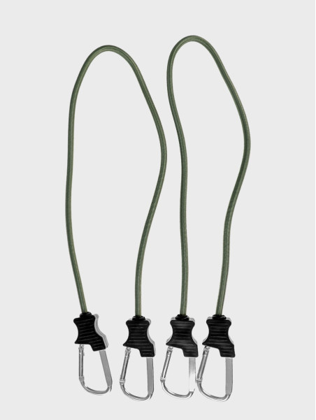FOSCO INDUSTRIES Elastyczna lina z haczykami ekspandor 2 szt 60 cm Oliwkowa