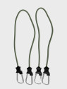 FOSCO INDUSTRIES Elastyczna lina z haczykami ekspandor 2 szt 60 cm Oliwkowa