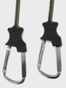 FOSCO INDUSTRIES Elastyczna lina z haczykami ekspandor 2 szt 60 cm Oliwkowa