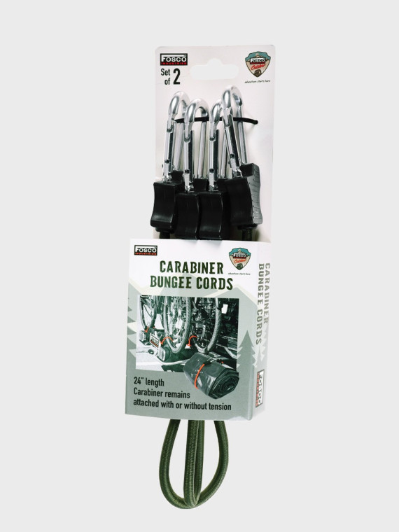 FOSCO INDUSTRIES Elastyczna lina z haczykami ekspandor 2 szt 60 cm Oliwkowa