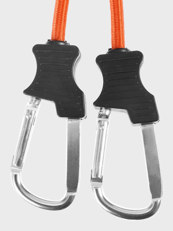 FOSCO INDUSTRIES Elastyczna lina z haczykami ekspandor 2 szt 60 cm pomarańczowa