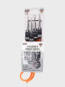 FOSCO INDUSTRIES Elastyczna lina z haczykami ekspandor 2 szt 60 cm pomarańczowa