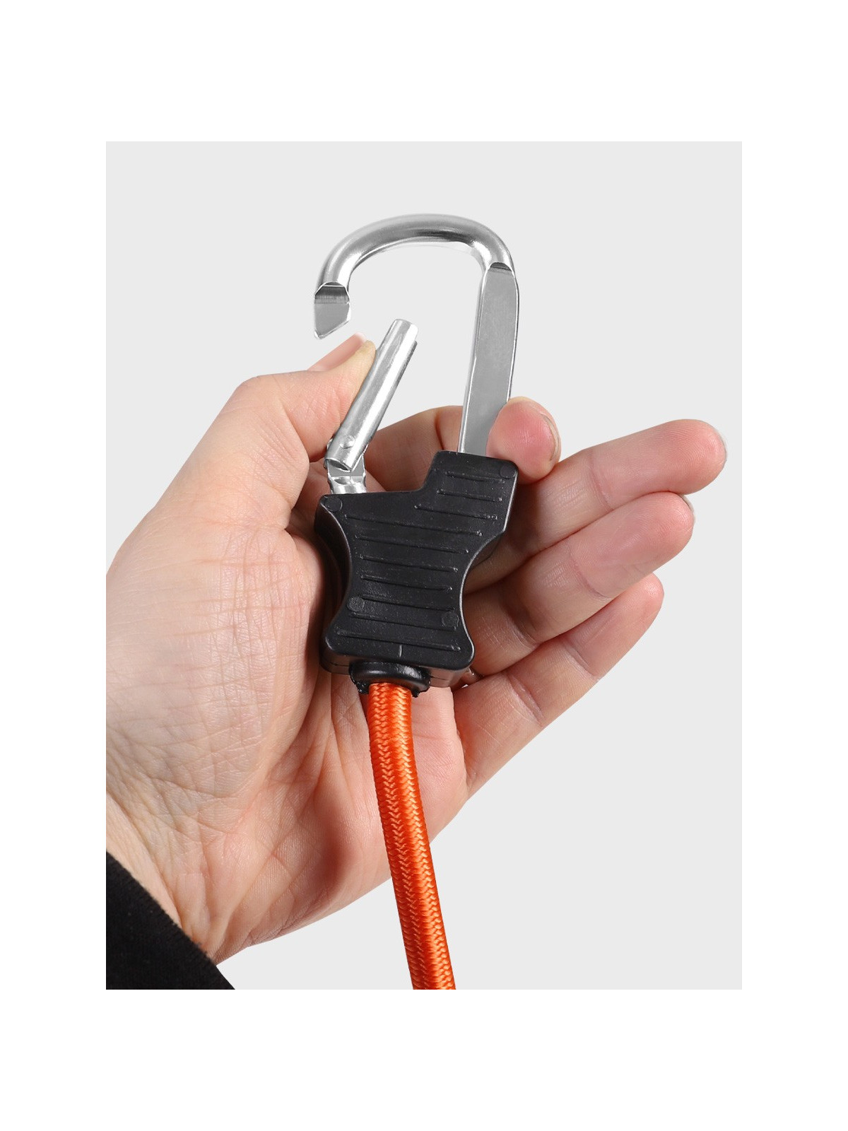 FOSCO INDUSTRIES Elastyczna lina z haczykami ekspandor 2 szt 60 cm pomarańczowa