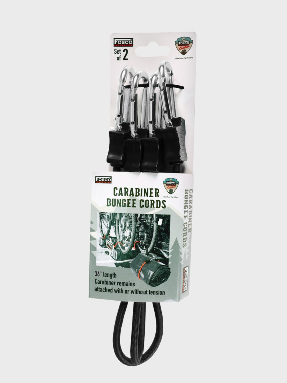 FOSCO INDUSTRIES Elastyczna lina z haczykami ekspandor 2 szt 90 cm czarna