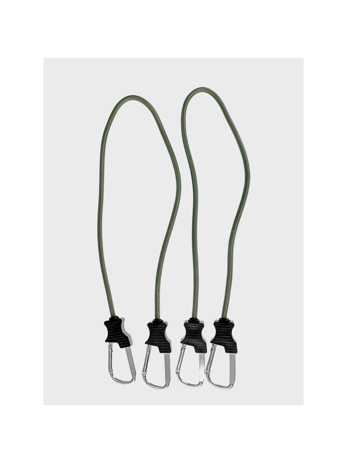 FOSCO INDUSTRIES Elastyczna lina z haczykami ekspandor 2 szt 90 cm oliwkowa