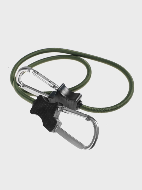 FOSCO INDUSTRIES Elastyczna lina z haczykami ekspandor 2 szt 90 cm oliwkowa