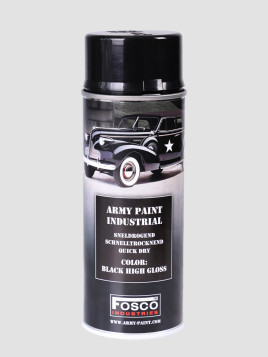 FOSCO INDUSTRIES Farba w Sprayu do Maskowania Broni Sprzętu 400ml Czarny błyszczący