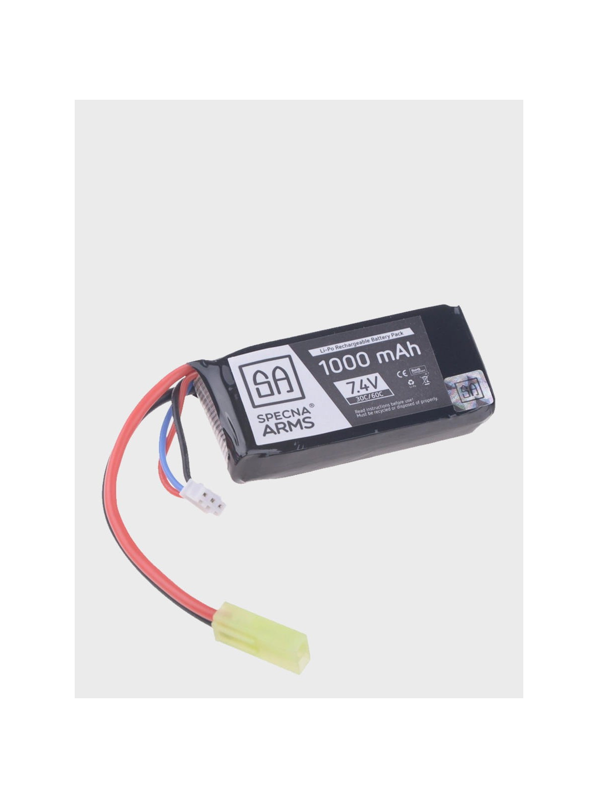 SPECNA ARMS Akumulator litowo-polimerowy LiPo 7,4V 1000mAh 30/60C PEQ