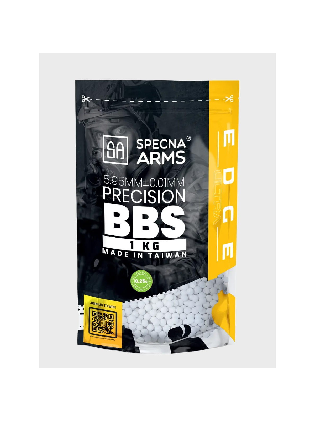 SPECNA ARMS Kulki precyzyjne do ASG EDGE ULTRA BIO 0,25g 1kg białe