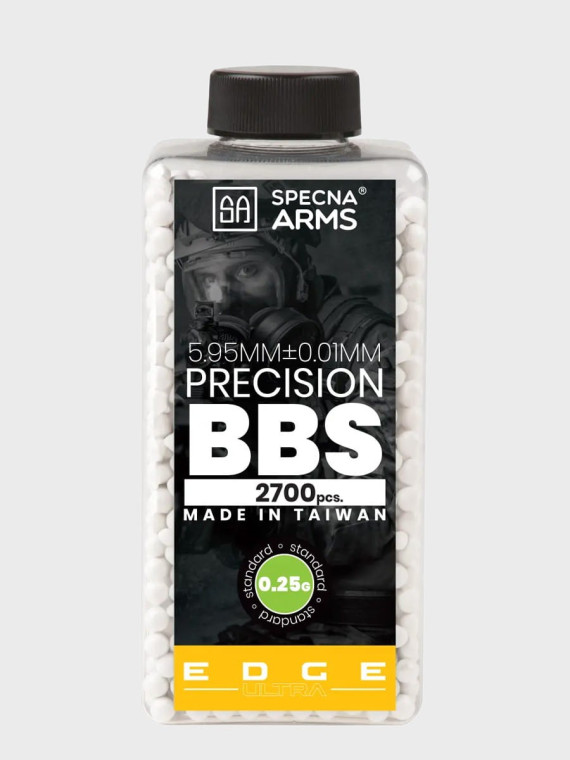 SPECNA ARMS Kulki Precyzyjne do ASG Edge Ultra 0,25g Butelka 2700szt. Białe