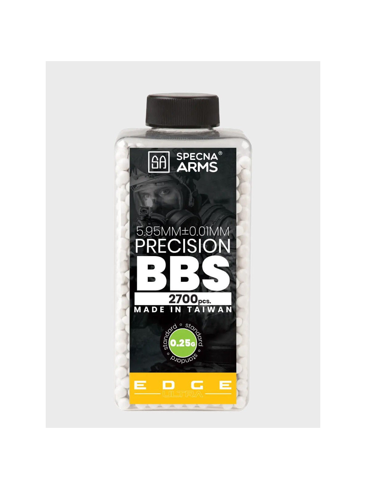 SPECNA ARMS Kulki Precyzyjne do ASG Edge Ultra 0,25g Butelka 2700szt. Białe