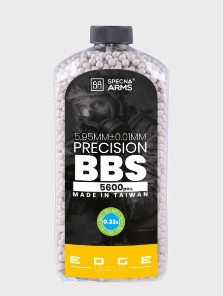 SPECNA ARMS Kulki Precyzyjne do ASG Edge Ultra BIO 0,32g Butelka 5600szt. Białe
