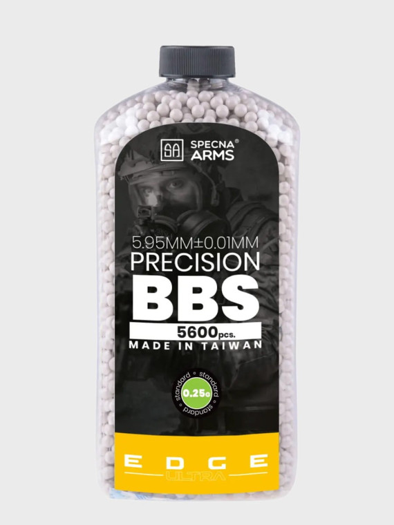 SPECNA ARMS Kulki Precyzyjne do ASG Edge Ultra 0,25g Butelka 5600szt. białe