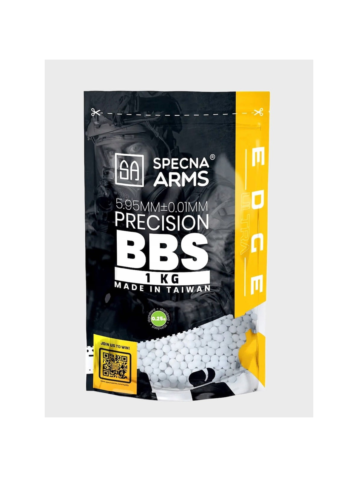 SPECNA ARMS Kulki precyzyjne do ASG Edge Ultra 0,25g 1kg białe