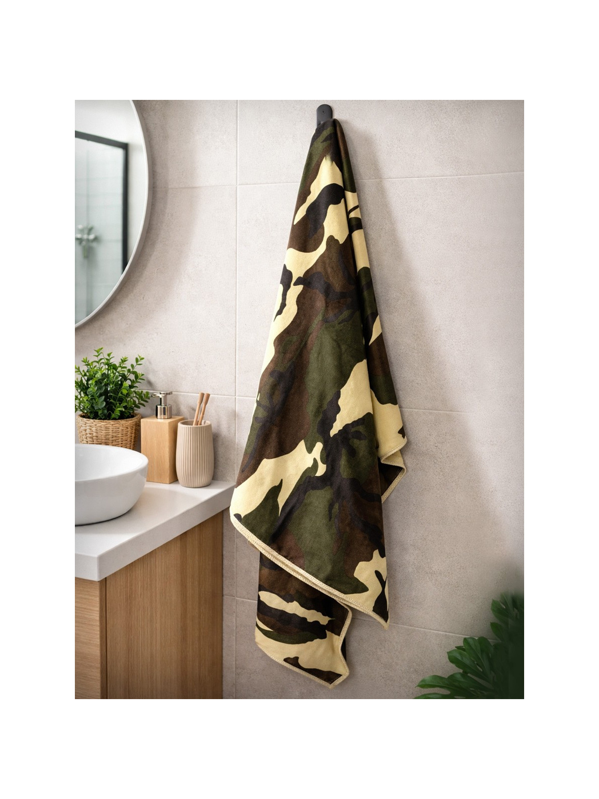 FOSCO INDUSTRIES Ręcznik szybkoschnący z mikrofibry 120x60 cm moro