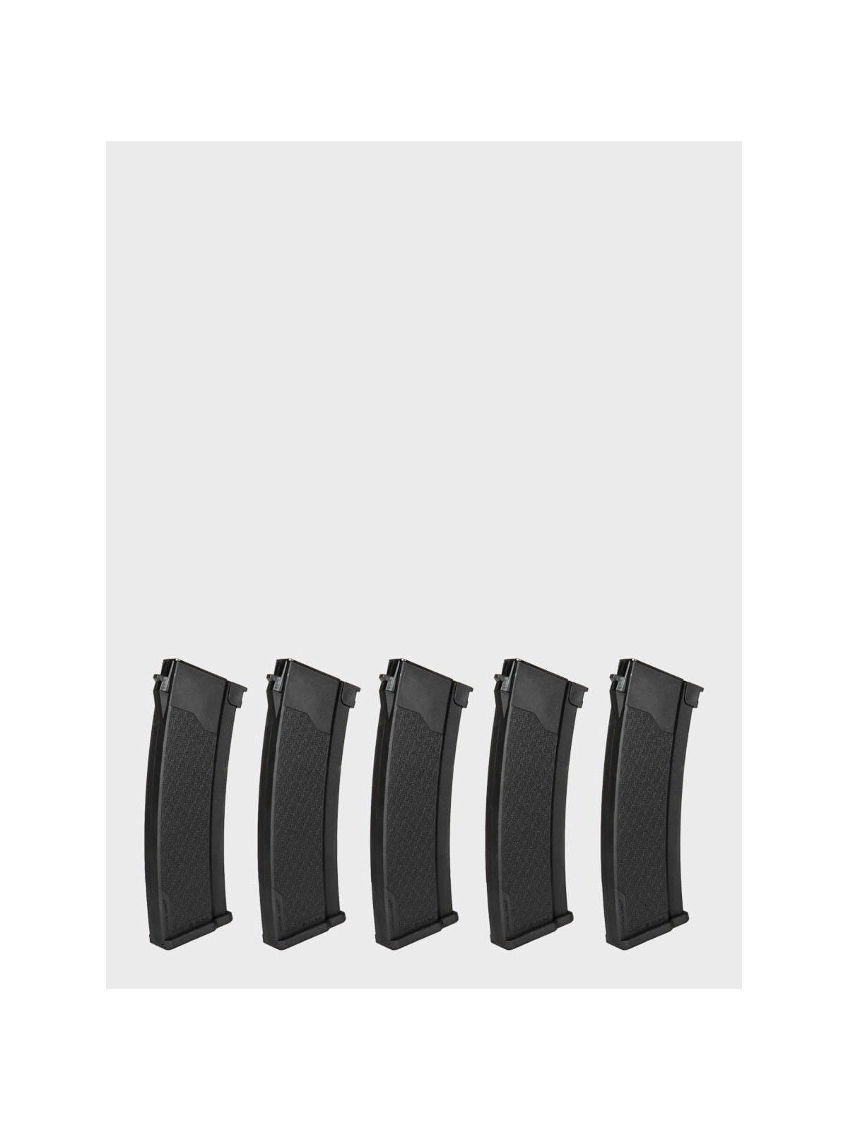 SPECNA ARMS Zestaw 5 magazynków ASG Mid-Cap do replik serii J pojemność 175 kulek czarny