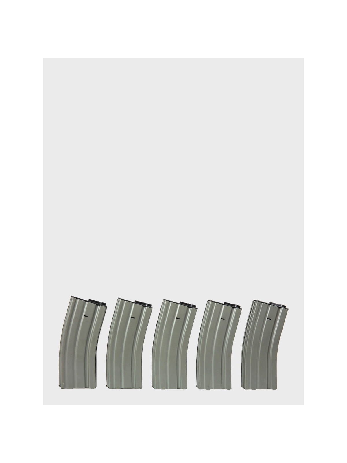 SPECNA ARMS Zestaw 5 magazynków Mid-Cap 120 kul do replik M4/M16 szary