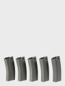 SPECNA ARMS Zestaw 5 magazynków Mid-Cap 120 kul do replik M4/M16 szary