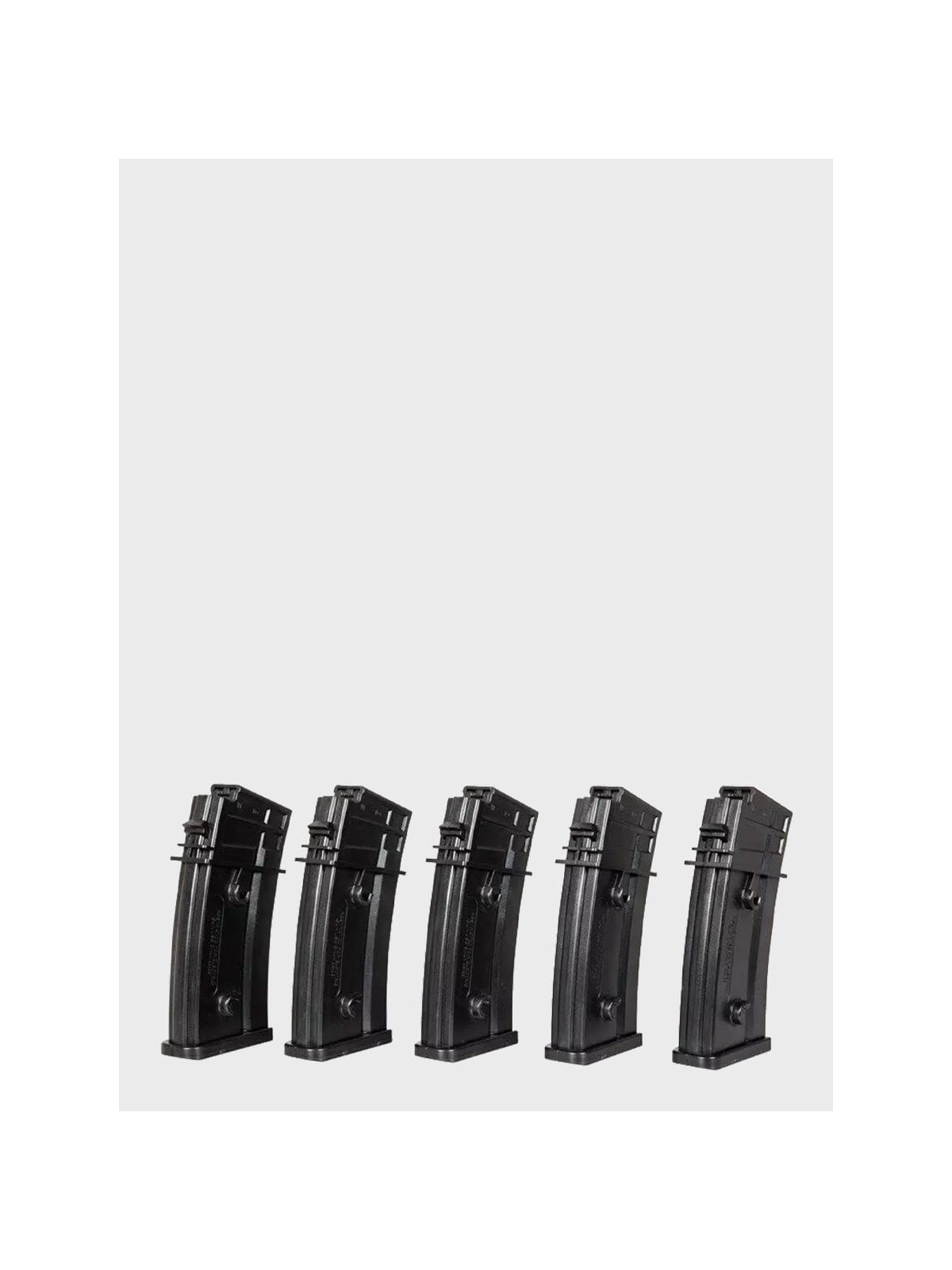 SPECNA ARMS Zestaw 5 magazynków Mid-Cap 120 kulek do replik G36 czarny