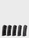 SPECNA ARMS Zestaw 5 magazynków Mid-Cap 120 kulek do replik G36 czarny