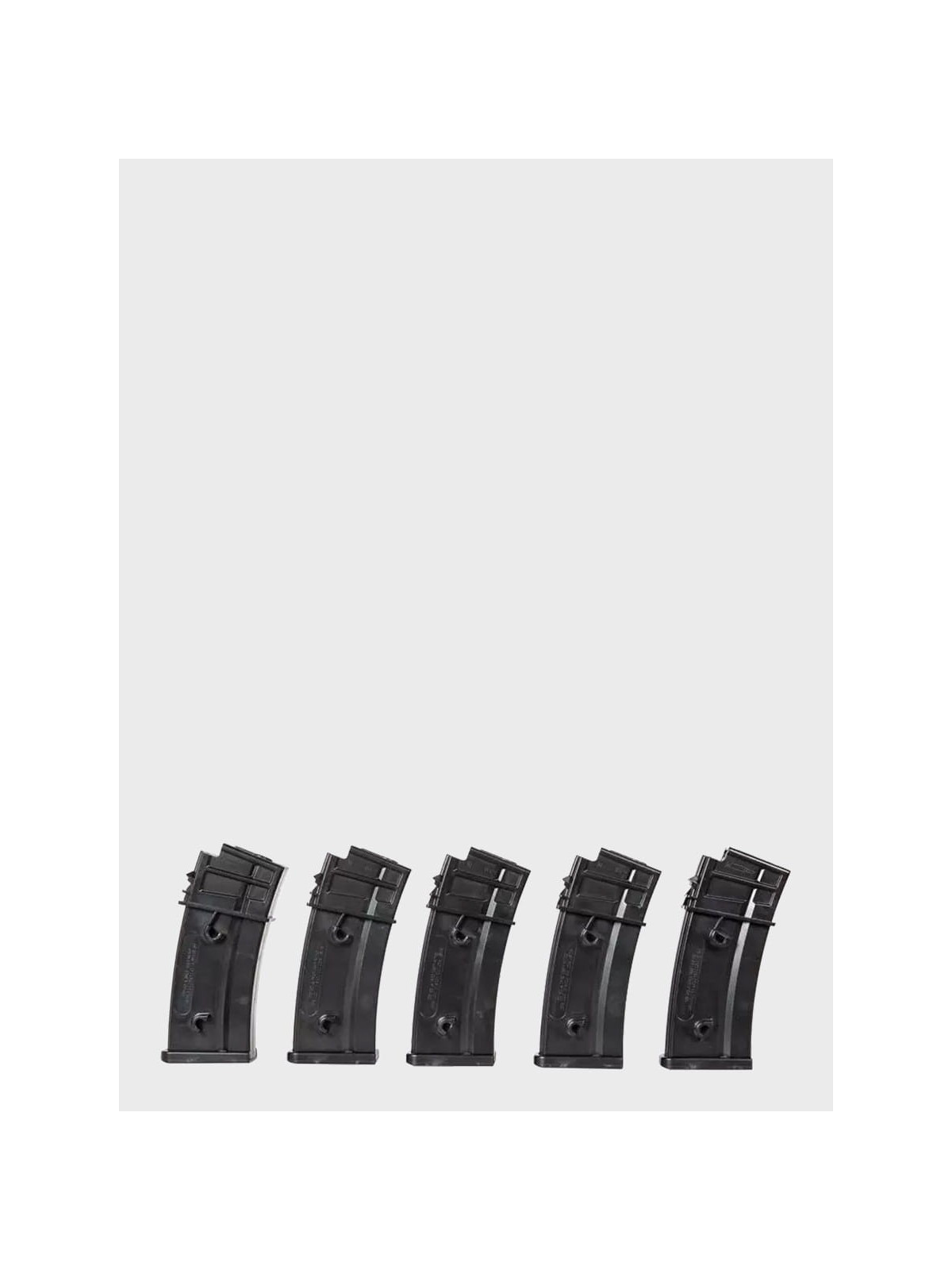 SPECNA ARMS Zestaw 5 magazynków Mid-Cap 120 kulek do replik G36 czarny