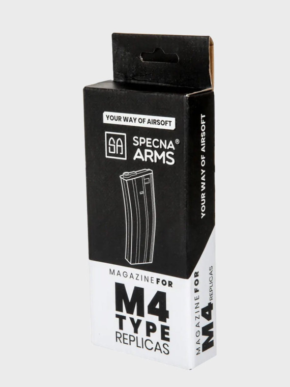 SPECNA ARMS Magazynek ASG Mid-Cap S-Mag do serii SA-J pojemność 120 kulek szary