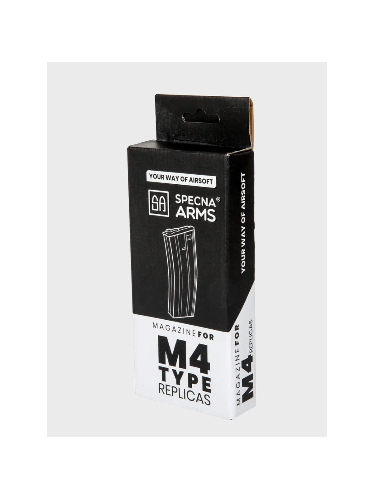 SPECNA ARMS Magazynek ASG Mid-Cap S-Mag do serii SA-J pojemność 120 kulek szary