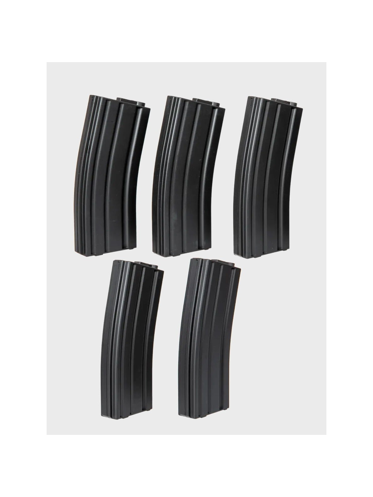 SPECNA ARMS Zestaw 5 magazynków ASG Mid-Cap M4/M16 pojemność 140 kulek czarny