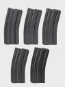 SPECNA ARMS Zestaw 5 magazynków ASG Mid-Cap M4/M16 pojemność 140 kulek czarny