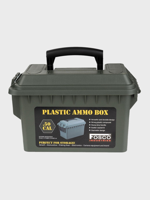 FOSCO INDUSTRIES Skrzynka Skrzynia Pojemnik na Sprzęt i Amunicję .50 Cal Box zielona