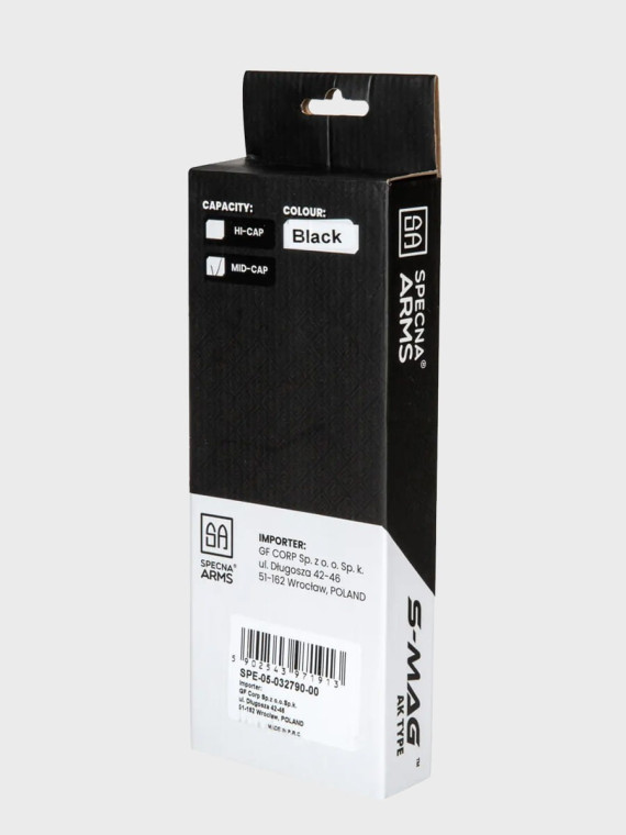 SPECNA ARMS Magazynek ASG Mid-Cap S-Mag do serii SA-J pojemność 175 kulek czarny