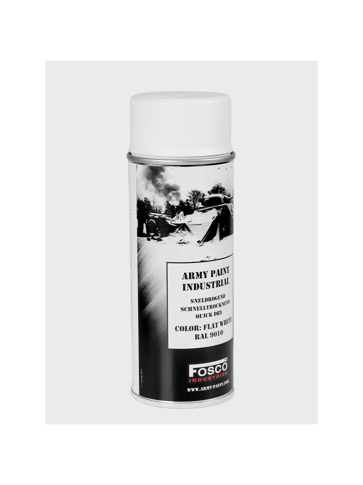 FOSCO INDUSTRIES Farba w Sprayu do Maskowania Broni Sprzętu 400ml Biały Mat