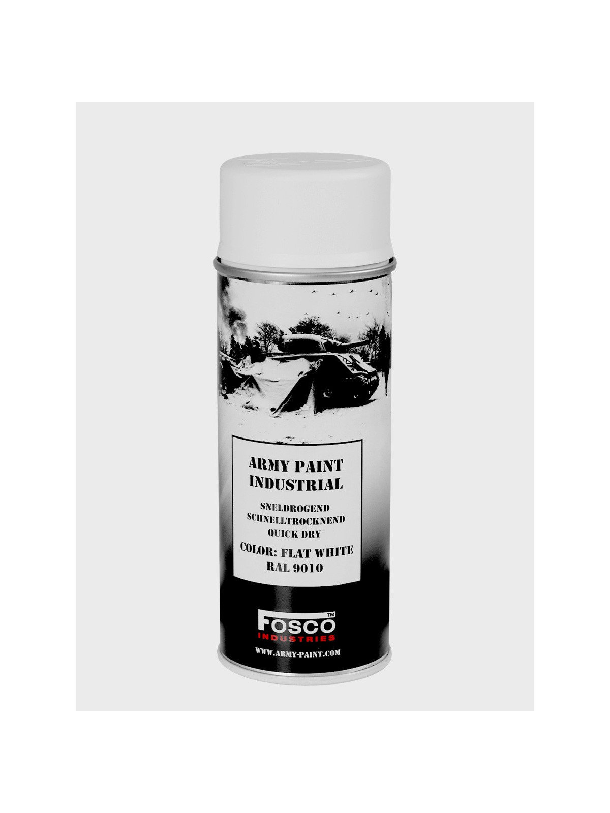 FOSCO INDUSTRIES Farba w Sprayu do Maskowania Broni Sprzętu 400ml Biały Mat